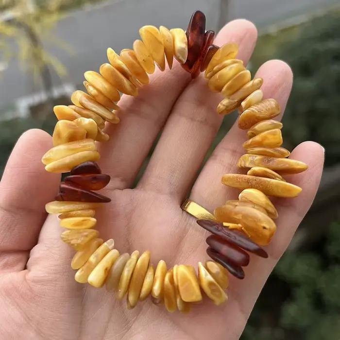 Bracelets en ambre véritable, cadeau 100% authentique, fait à la main, unisexe, miel de la baltique naturel, perles de cerise, ambre de guérison, fournisseur de bijoux à faire soi-même