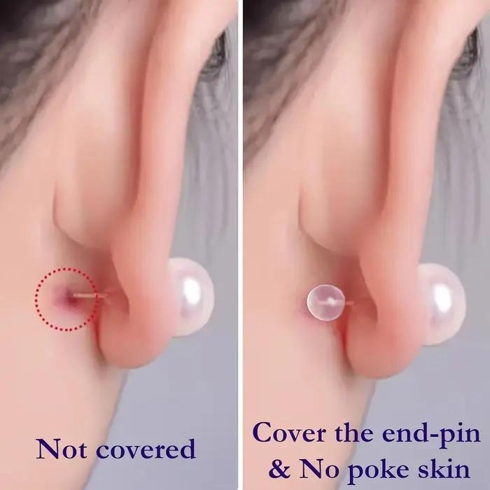 Dos de boucles d'oreilles de sécurité 100 pièces
