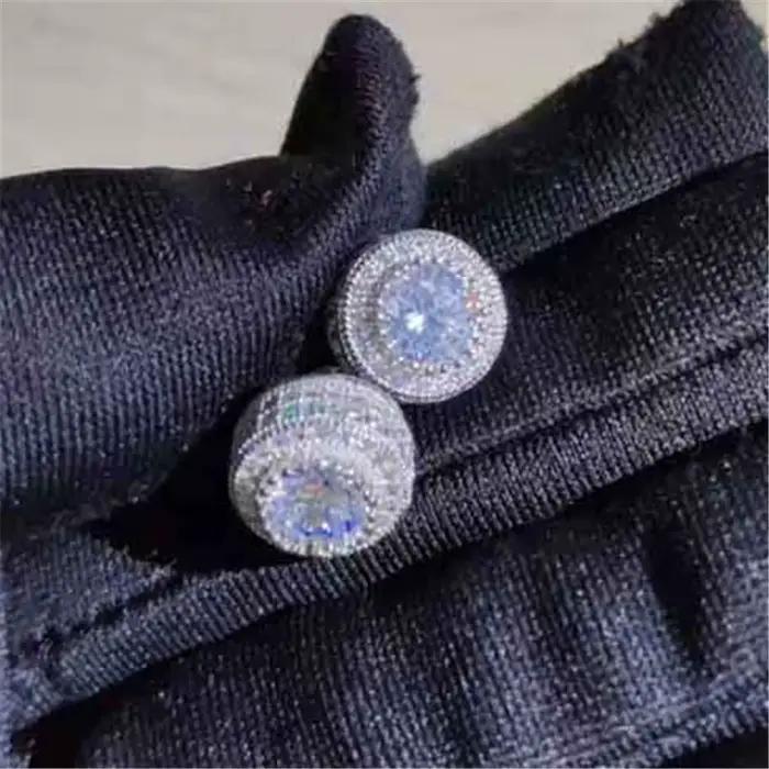 Boucles d'Oreilles Rondes en Clip Autrichien pour Femme, Bijoux de Mariage, en Or Blanc, Jaune, Styl