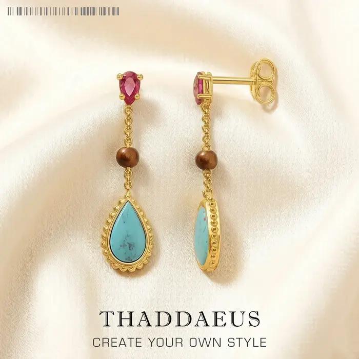 Boucles d'oreilles Riviera couleurs plaquées or, bijoux fins légers européens pour femmes, tout nouv