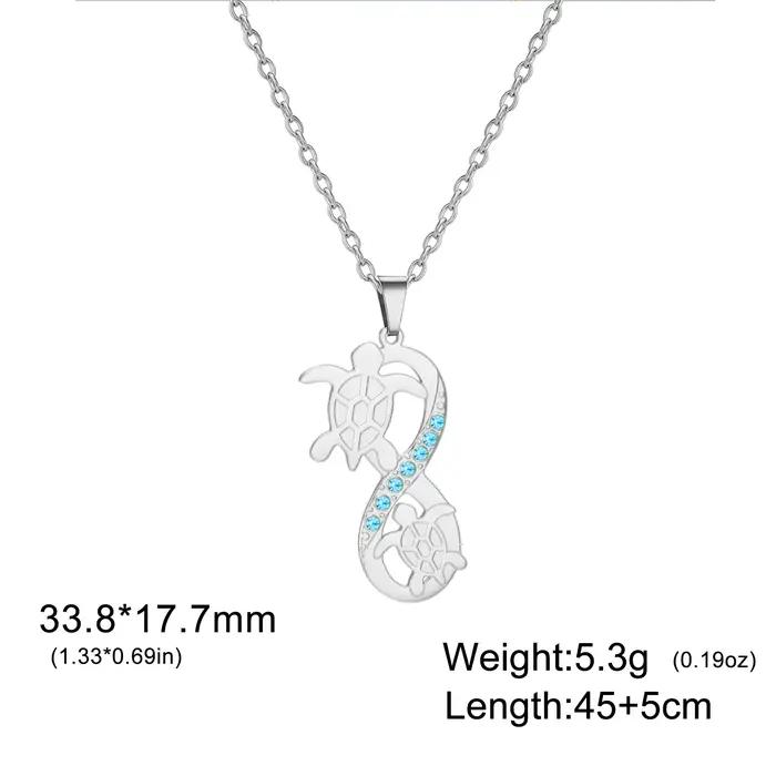 Collier tortue pour femmes bleu ZironTurtle pendentif mère et fille colliers océan inspirant Llike tortues bijoux