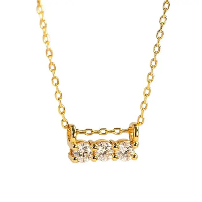 ANENJERY – collier avec pendentif rond en Zircon brillant pour femmes