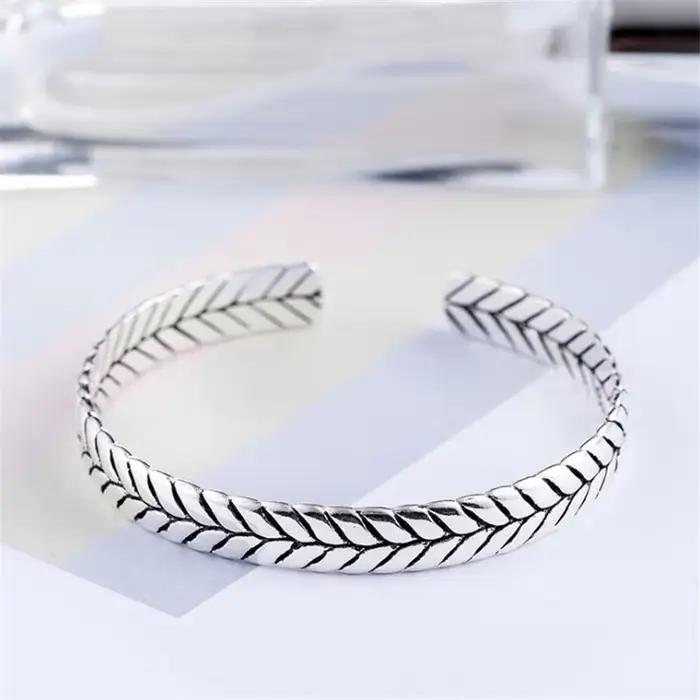 Bracelets tressés créatifs en argent regardé 925, bijoux de personnalité du cuir chevelu, bracelets populaires exquis, salle Mars, SL078, nouveau