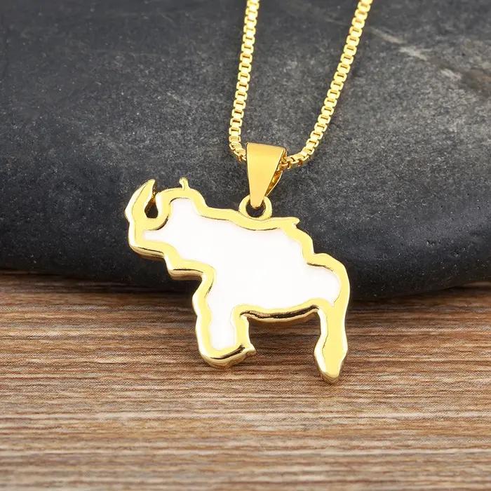 Nidin haute qualité Venezuela carte pendentif collier charme cou bijoux pour femmes hommes mode mignon chaîne 4 couleurs tour de cou cadeau