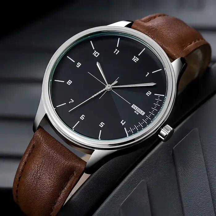 Top marque nouvelle montre pour hommes bracelet en cuir Ultra mince montre minimaliste pour hommes décontracté Simple Quartz étanche montres