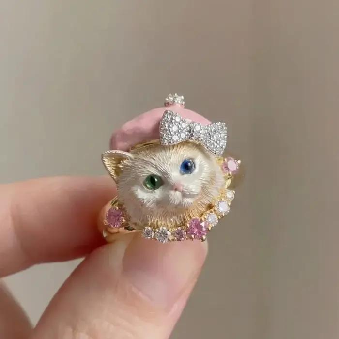 Bague Mignonne et Adorable en Forme de Nœud Papillon