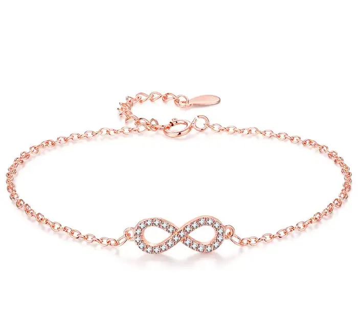 Bracelets avec nœud papillon en argent Sterling 925 pour femmes