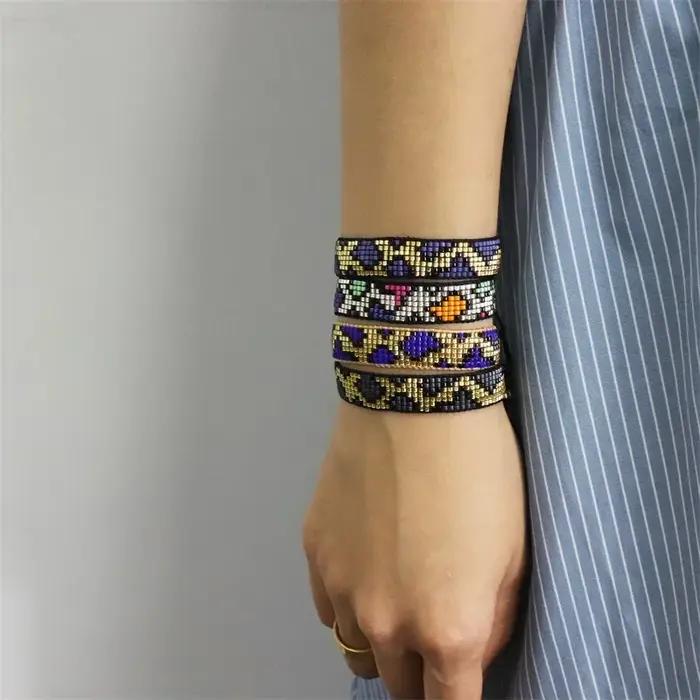 ALIYA Vintage léopard Miyuki Bracelet de perles femmes Bileklik mode tissé à la main Bracelets Pulseras Mujer Moda 2021 bijoux