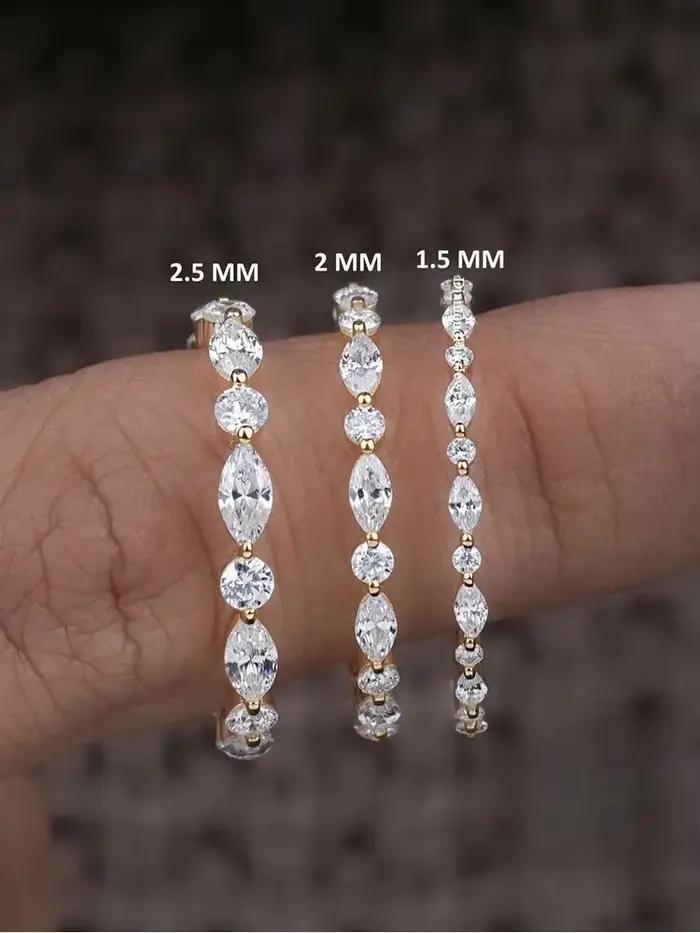 Bague en argent sterling 925 sertie de moissanite véritable pour femmes, élégante et sophistiquée, idéale pour le mariage et les occasions spéciales