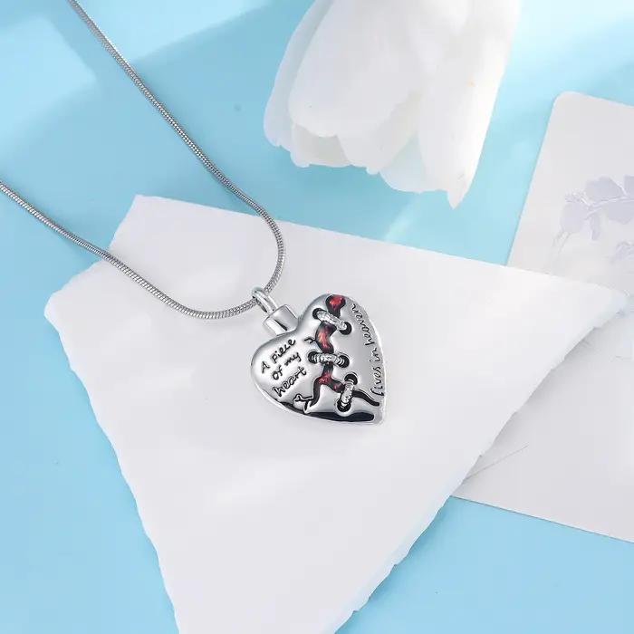 Bijoux de crémation Un morceau de mon coeur vit au ciel Médaillon