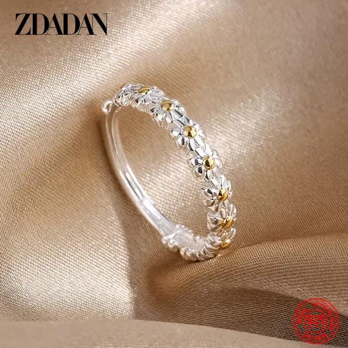 Bague Ajustable en Argent Sterling 925 pour Femme et Fille