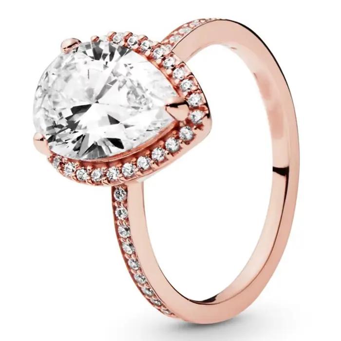Bague minimaliste de luxe en argent sterling S925
