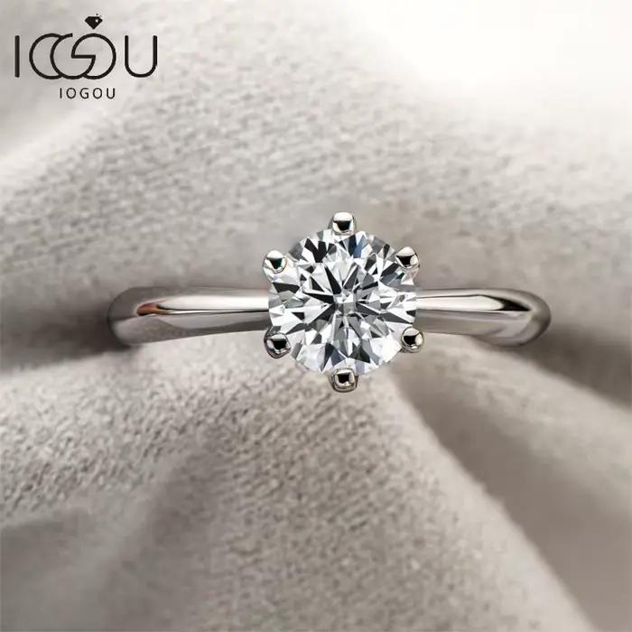 Bague de Fiançailles en Argent 2023 et Or Blanc 18K