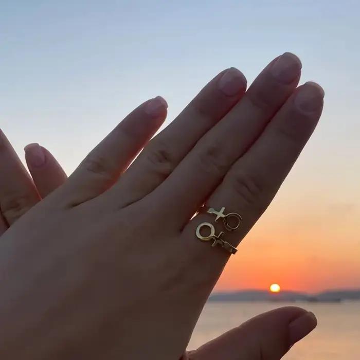 Bague en Acier Inoxydable pour Lesbiennes