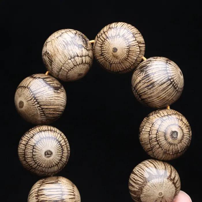 Bracelet perlé en rotin de soie en bois, bracelet à boucle unique, 2.0