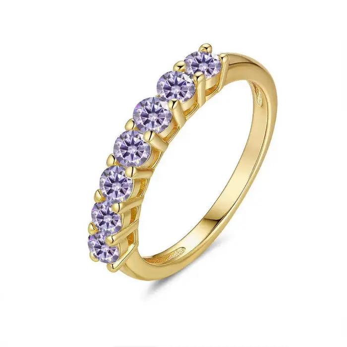 Bague de fiançailles en moissanite 925 argent sterling 0