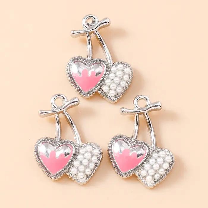 Leslie – breloques cerises en perles de cristal exquises