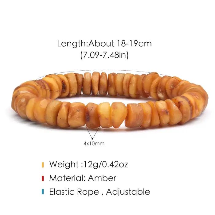 Nouveau Bracelet en Ambre Naturel 2026 – Cadeau Unique