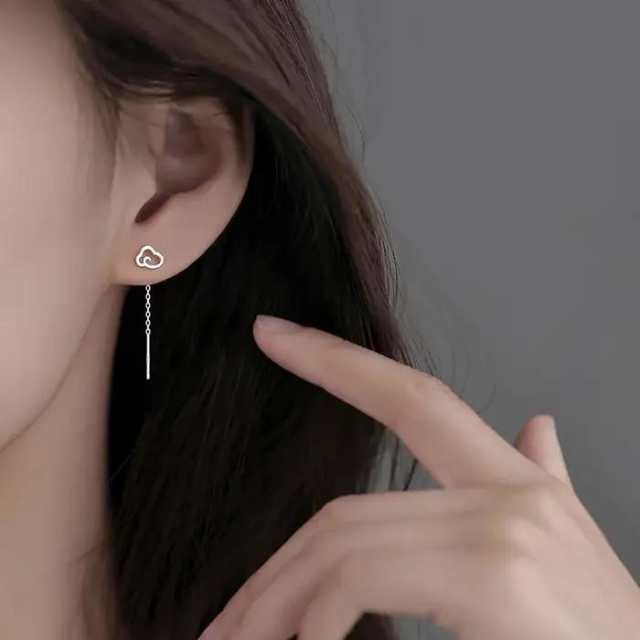 Boucles d'oreilles longues suspendues pour femmes