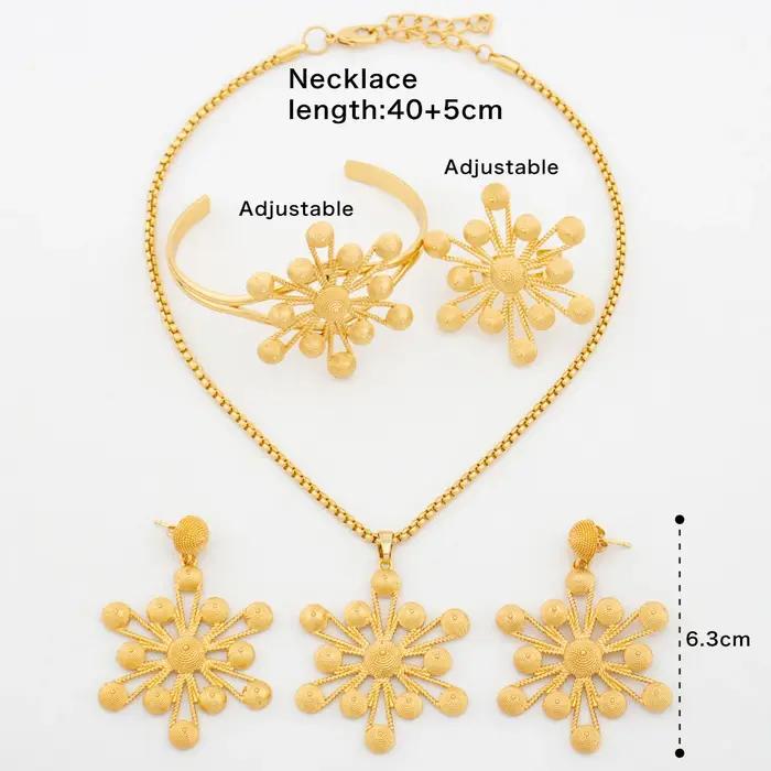 Ensemble de bijoux en or pour femmes