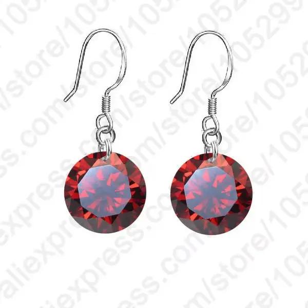 Boucles d'oreilles rondes multicolores en cristal bonbon, 10mm de diamètre, crochet en argent Sterling 925, cadeau pour fille