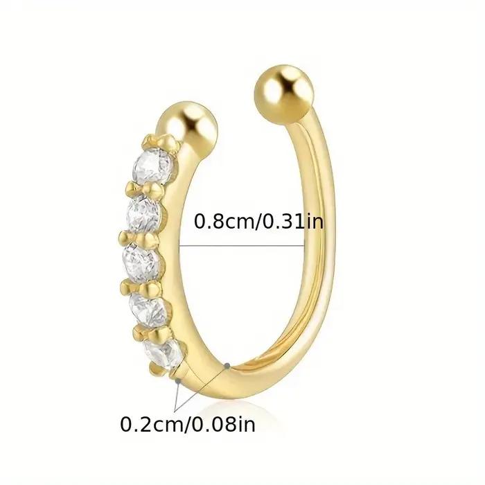 1 pièce Faux anneau de nez réglable sans perçage