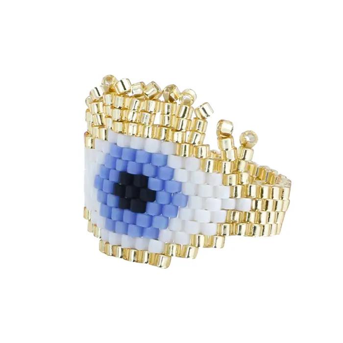 KELITCH turc mauvais œil anneau Unique fête mode bijoux de protection Nazar Boncuk Design déclaration bague cadeau