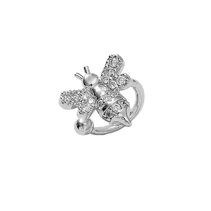 Boucles d'oreilles clip en argent regardé 925 pour femmes et filles, manchette d'oreille, bijoux mig