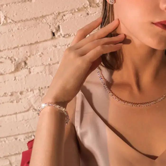 Nouveau Bracelet en cristal d'autriche artificiel