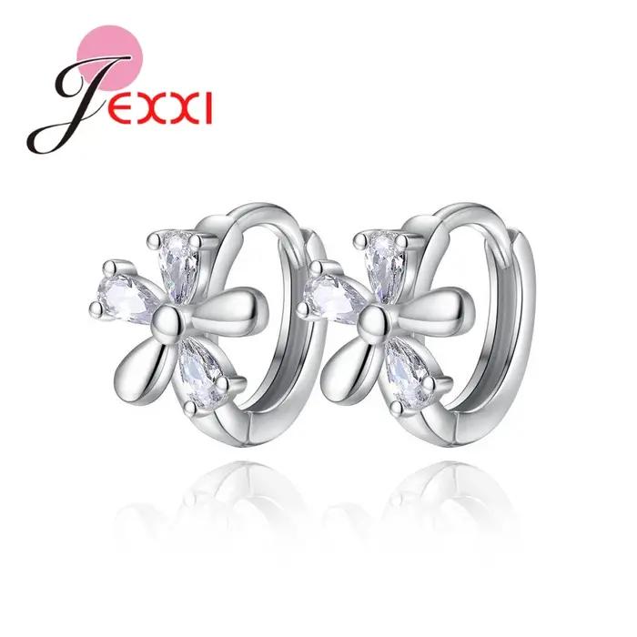 Boucles d'oreilles en cristal clair pour femmes