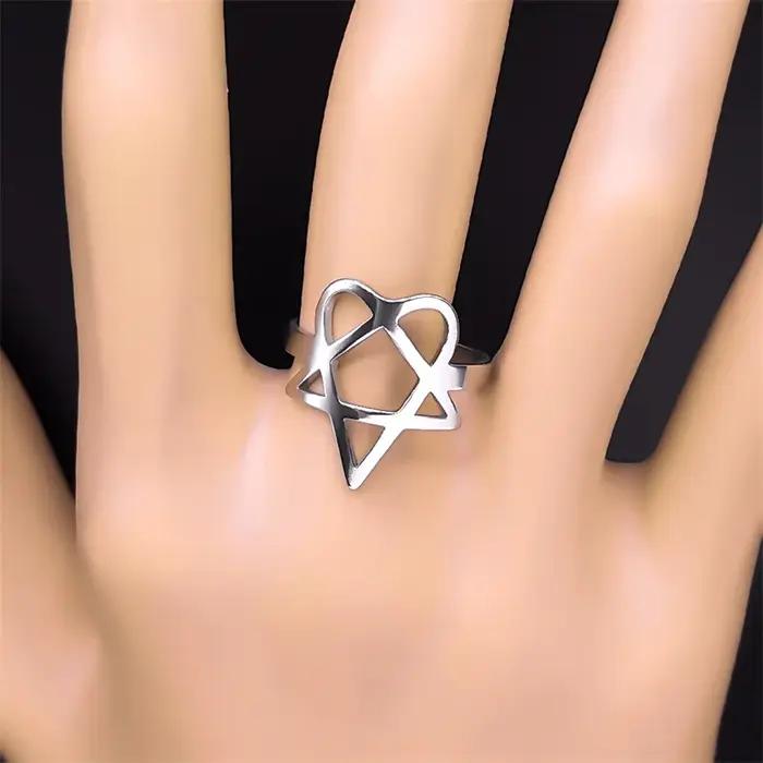 Rock Music Him Heartagram – bagues pour hommes et femmes