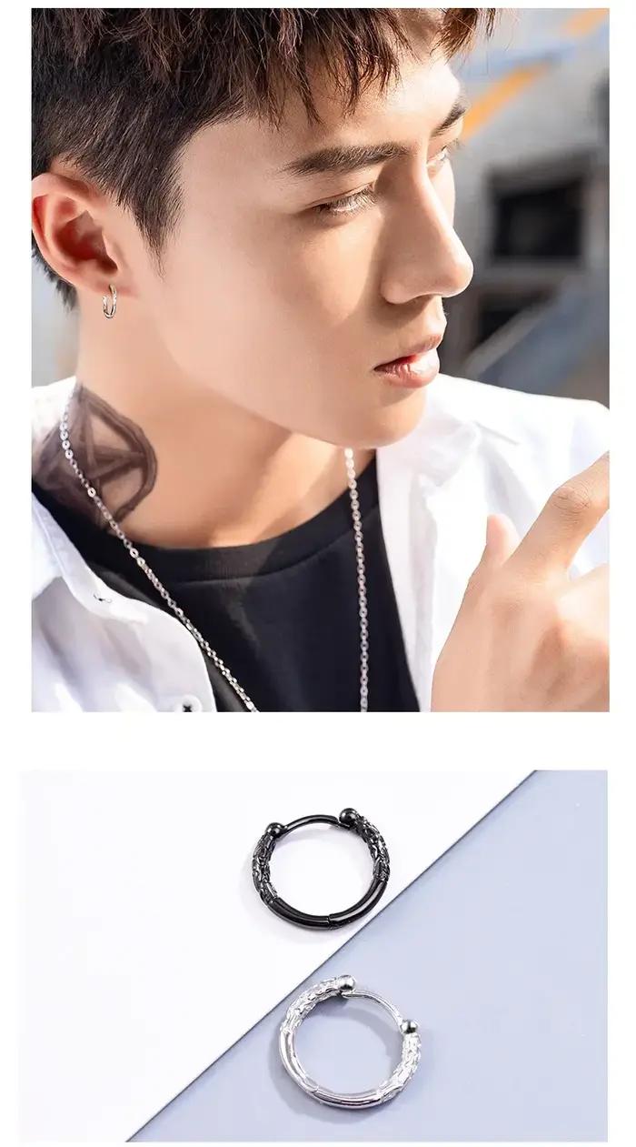 Boucles d'oreilles en argent sterling 925 avec motifs floraux noirs pour femmes, style hiphop rock, occasion de fête, certifiées par un tiers