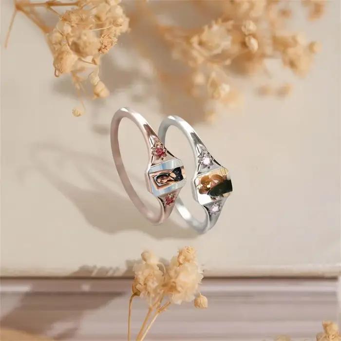Bague photo personnalisée