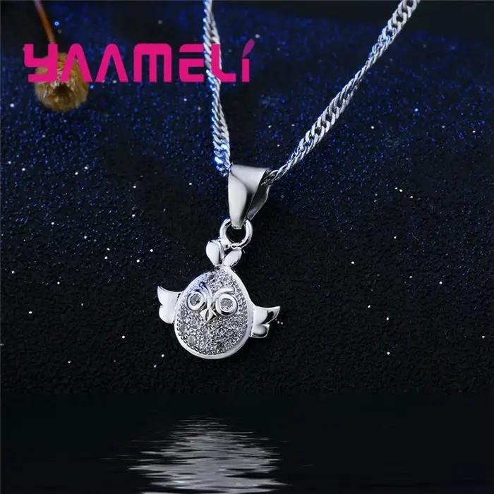 Ensemble de bijoux en argent regardé 925 véritable pour filles