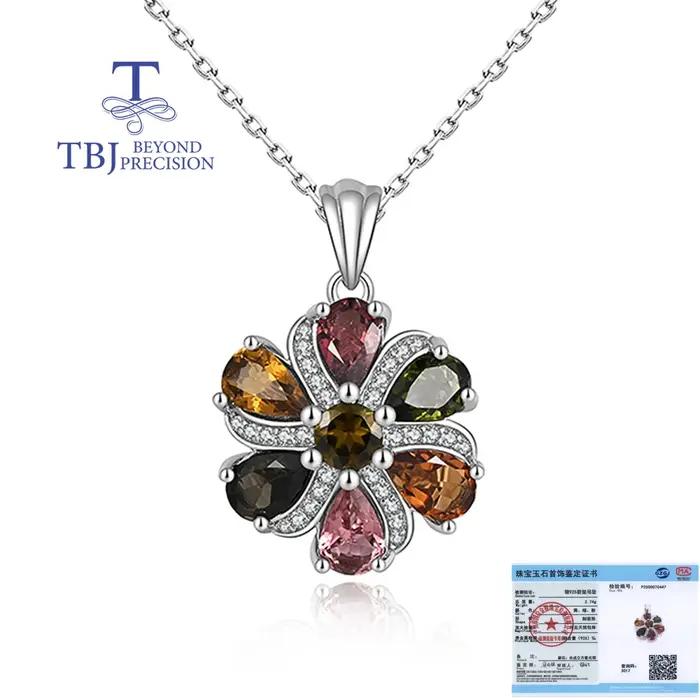 Collier pendentif en argent 925 avec tourmaline naturelle 3