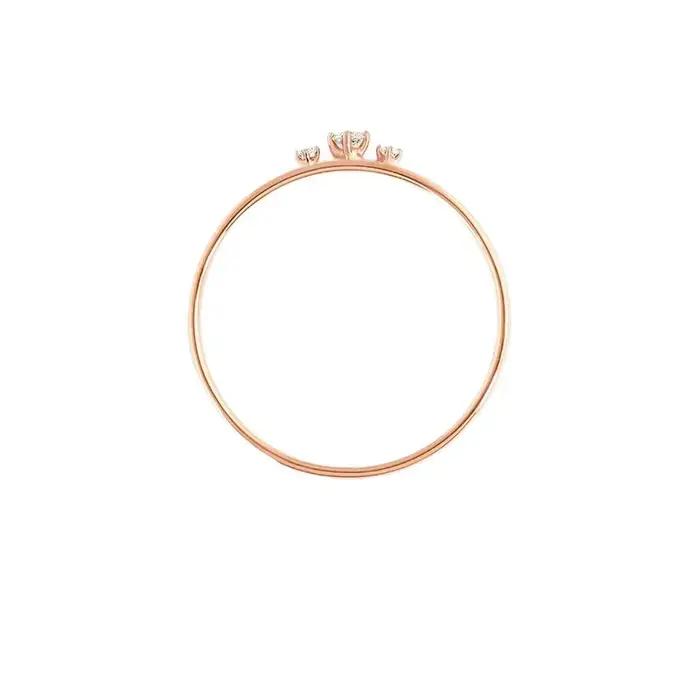 Bague en diamant de style minimaliste Hip hop pour femmes