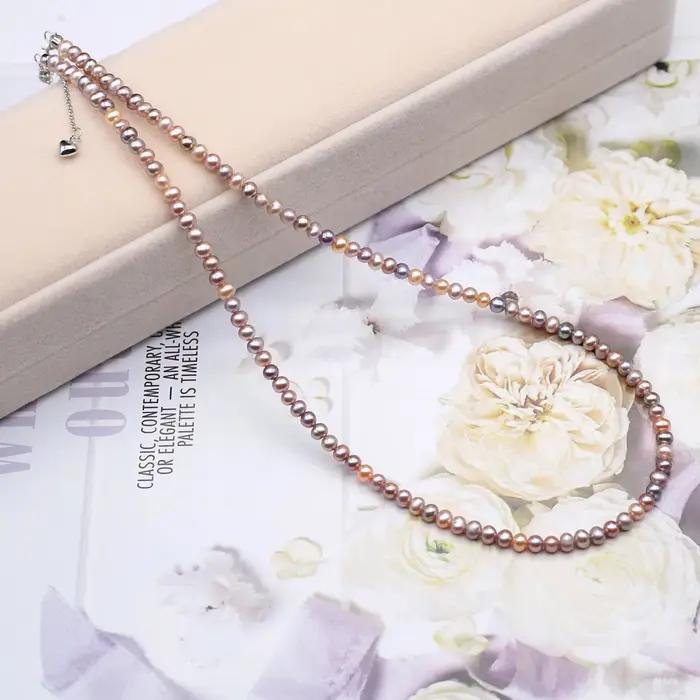 Collier de perles d'eau douce naturelles fines pour femmes