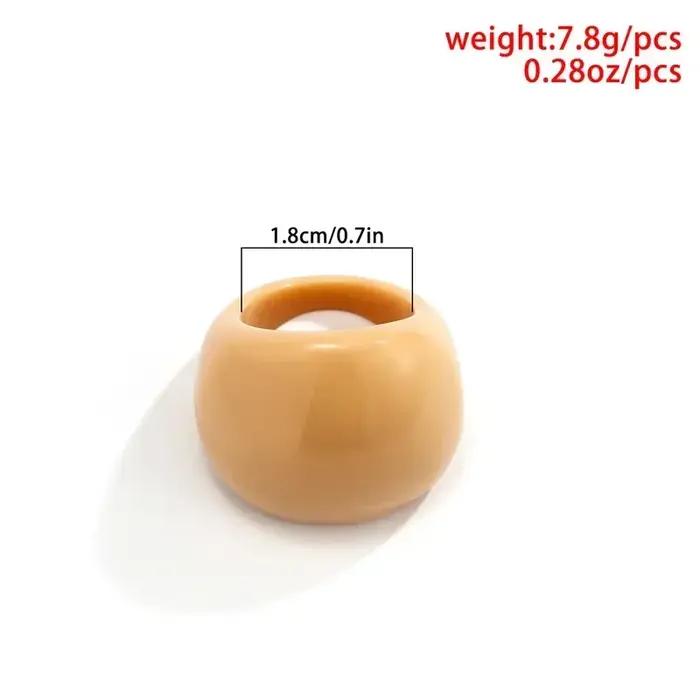 Bague géométrique exagérée en acrylique pour femme