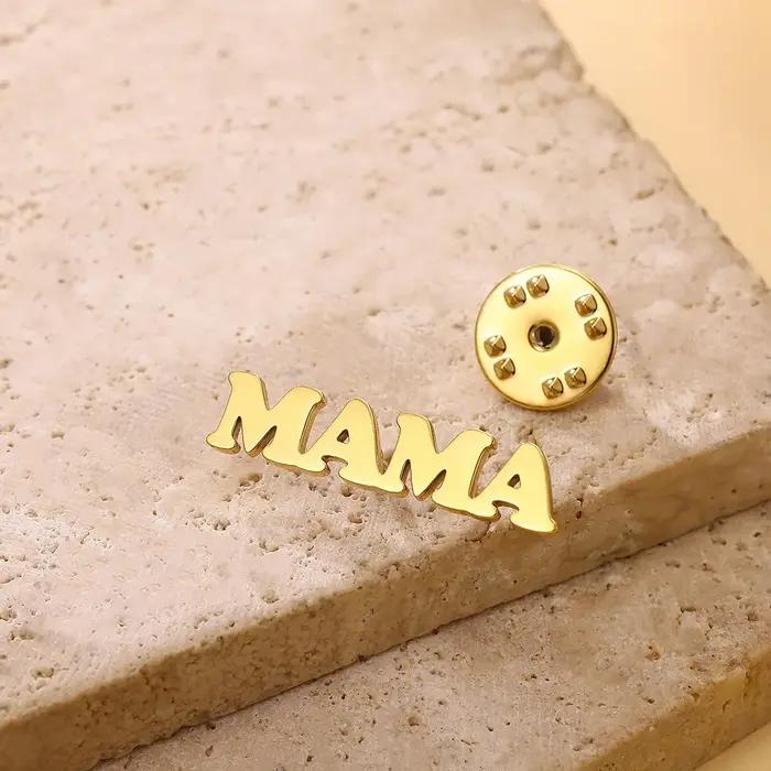 Bracelet en acier inoxydable or personnalisé avec lettres Maman pour femmes occasions spéciales de fête des mères mariage anniversaire