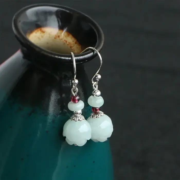 Boucles d'Oreilles en Émeraude Naturelle pour Homme et Femme, Bijoux de Charme, Accessoires de Mode,