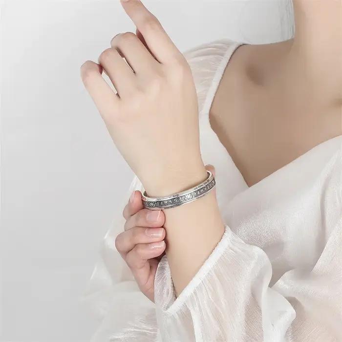 Bracelet classique Lotus Prajna Paramita en forme de cœur pour femmes
