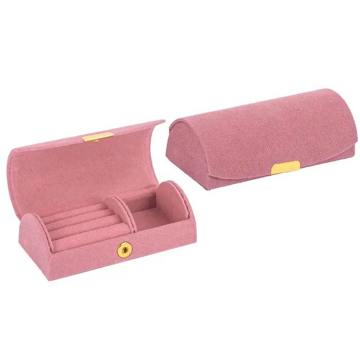 Boîte de rangement à bijoux miniature exquise et portable pour bagues et bijoux, boîte à bijoux luxu