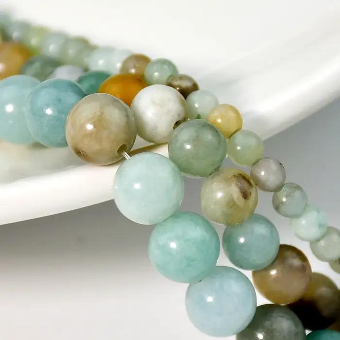 Colliers de la présidence en pierre d'amavergite naturelle pour femmes, colliers de perles bohémiennes faits à la main pour occasions spéciales et port quotidien