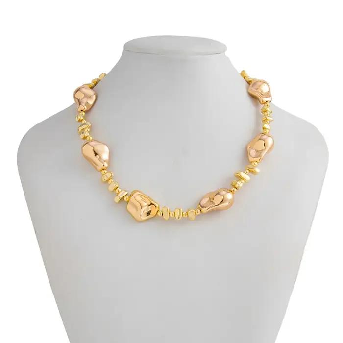 Collier irrégulier élégant, collier vintage de fête et de mariage, accessoire de bijoux à la mode, c