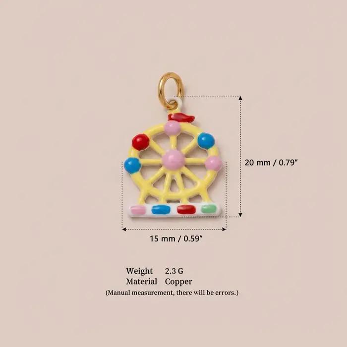Breloques DIY pour bijoux thème manège de parc d'attractions style classique personnalisables pour femmes occasions spéciales et cadeaux