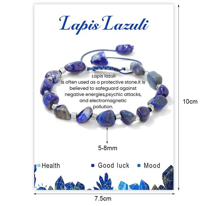 Bracelet de perles obisidiennes noires pour hommes et femmes