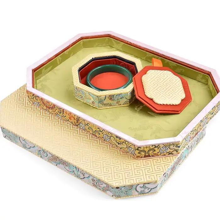Plateau à bijoux de style royal, rangement créatif pour bagues et bracelets en jade et pierres précieuses