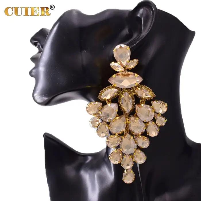 CUIER – boucles d'oreilles couleur Champagne or pour femmes