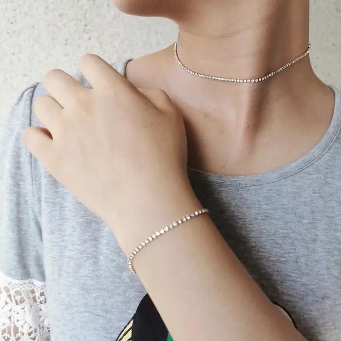 Bracelet de tennis glacé 2mm pour femmes en acier inoxydable et zircone cubique style hiphop rock cadeau d'occasion spéciale mariage anniversaire