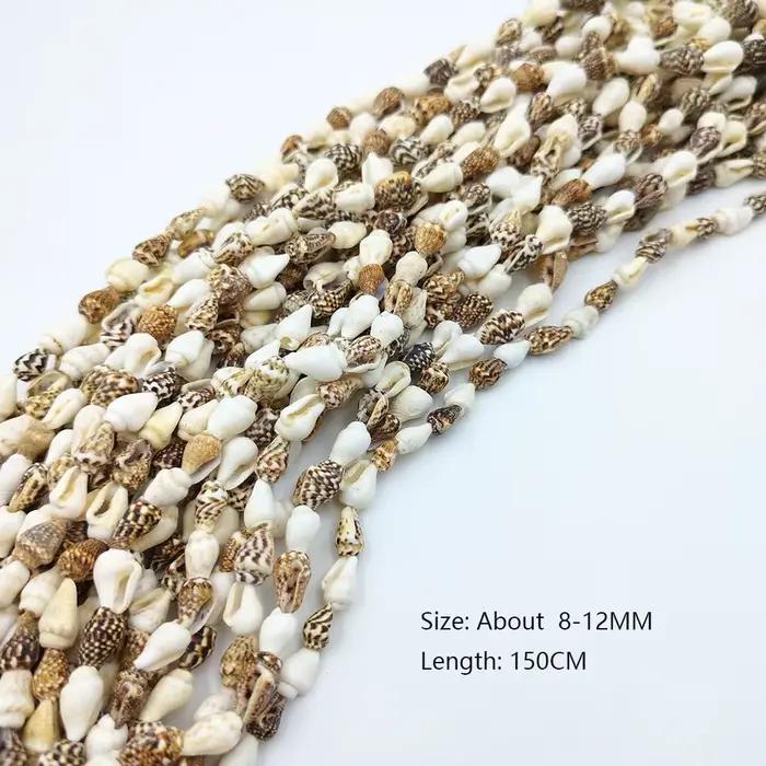 Petit collier de conque blanche naturelle